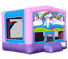 A UNICORN'S TALE 2 EN 1 BOUNCE HOUSE (basketball hoop included)